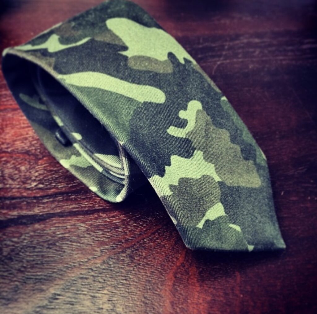 Denim Camo Tie