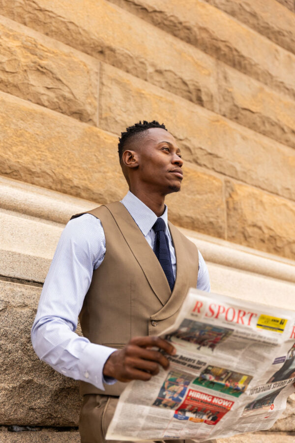 3-Piece Military brown classic cut suit - Image 10