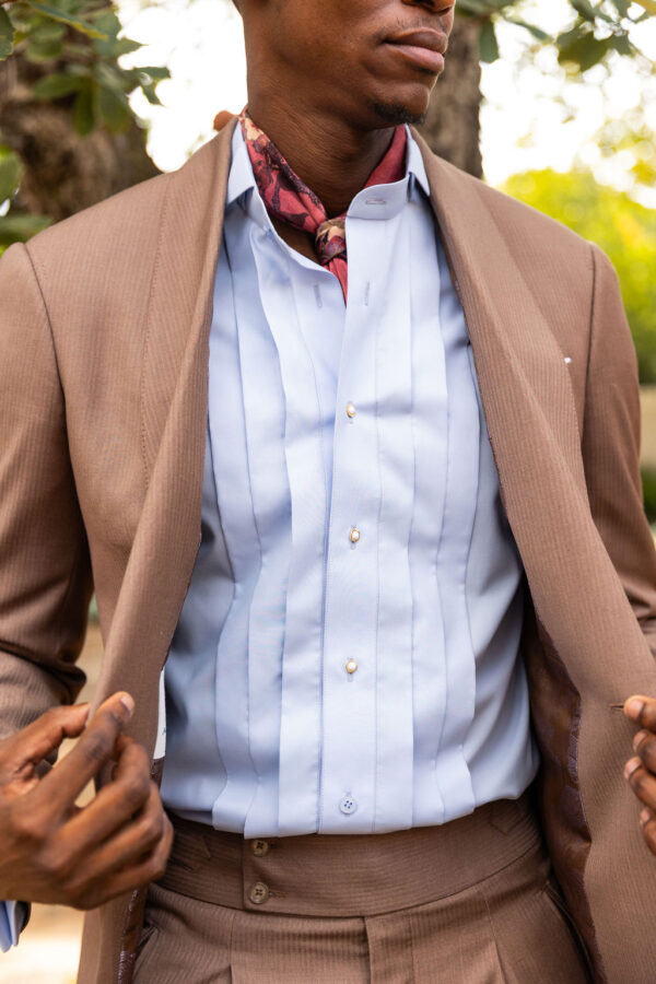 Giza Cotton Pleated Tux Shirt - Image 7
